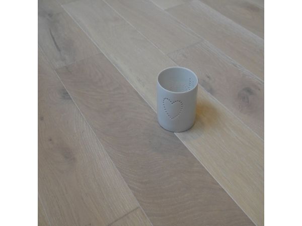 Engineered Oak 14/3x125xRL, Winter White Oak Brushed Matt Lacquered DIY Box