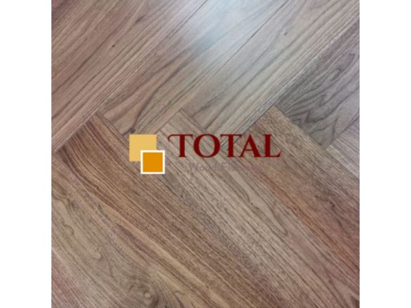Engineered Oak Walnut Herringbone 14/3x125x600 UV Lacquered