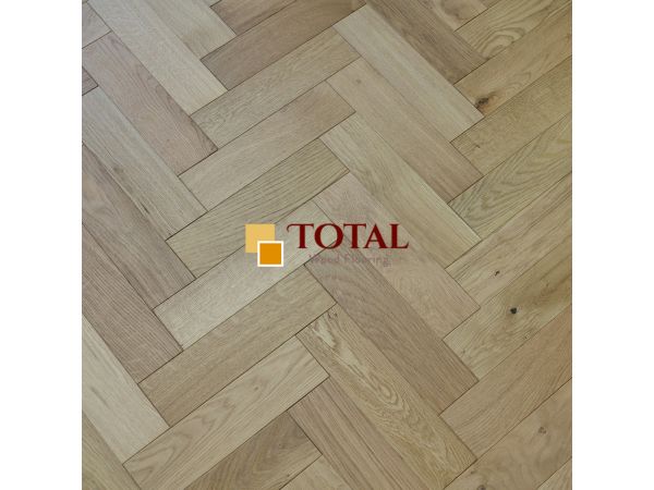 Engineered Oak Floor Herringbone Natural Brushed Matt Lac 18/3 x 80 x 300mm