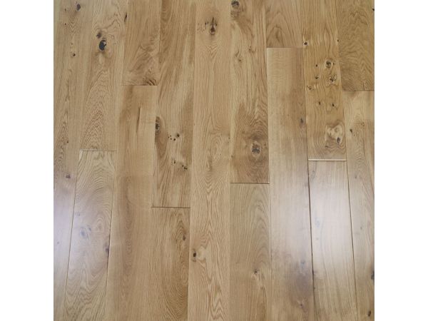 Selected Solid Oak Lacquered Wood Flooring Side View