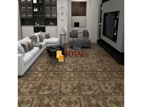 SPC Versailles Panel 600x600x6.5mm/0.5mm (1.5mm XPE backing), Caramel brown