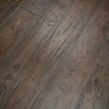 Engineered Oak Distressed Black Oiled Wood Flooring Close pattern View